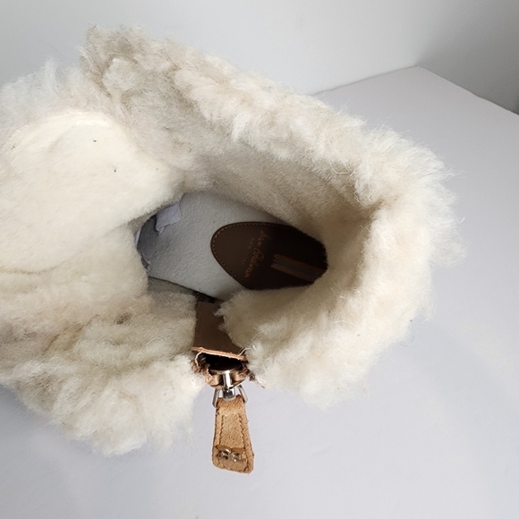 Sam Edelman kyler 2 Womens Faux Shearling Platform Combat Booties Size 9 - Picture 6 of 7